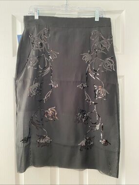 H&M Edition Black Sequin Organza Skirt